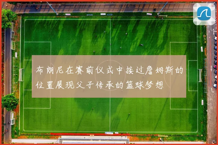 布朗尼在赛前仪式中接过詹姆斯的位置展现父子传承的篮球梦想